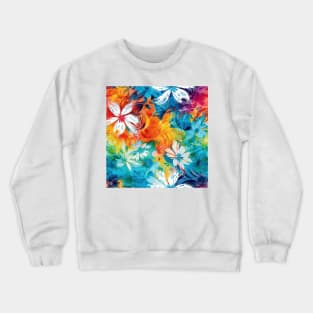 Rainbow flowers 4 Crewneck Sweatshirt